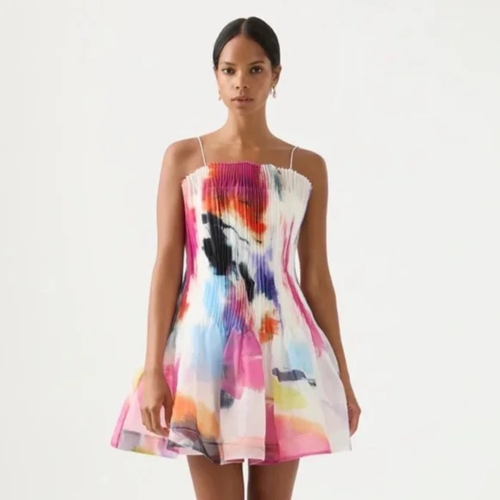 AJE Multicolor Pleated Women's Dress